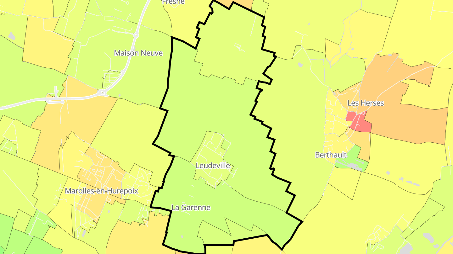 Carte des prix de l'immobilier Leudeville