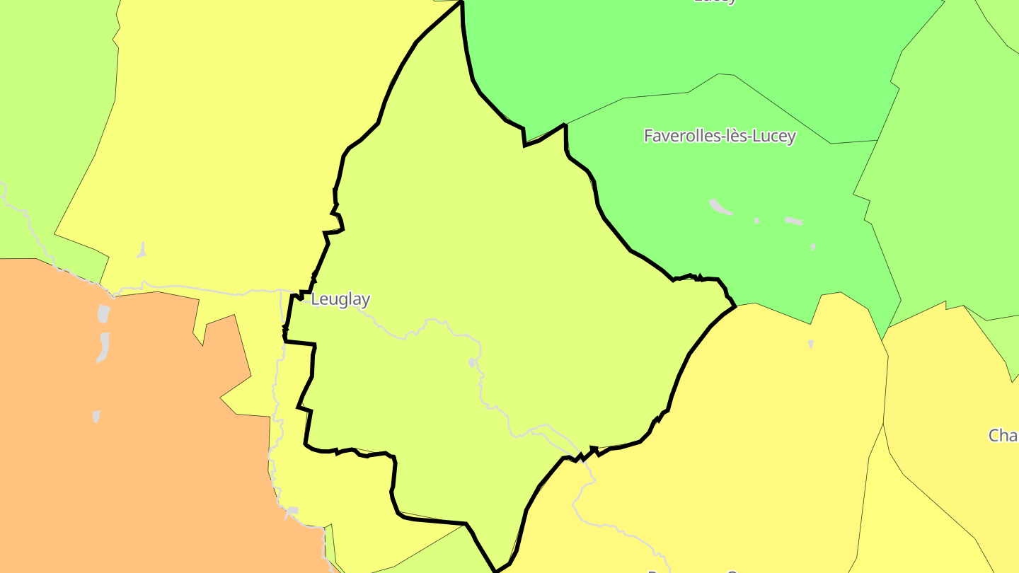 Carte des prix de l'immobilier Leuglay