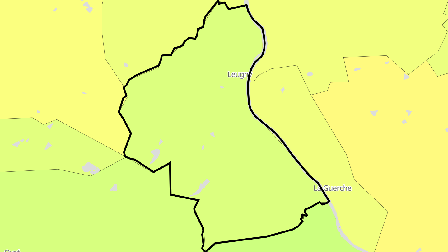 Carte des prix de l'immobilier Leugny