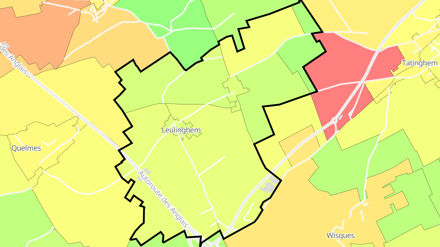 Carte des prix de l'immobilier Leulinghem
