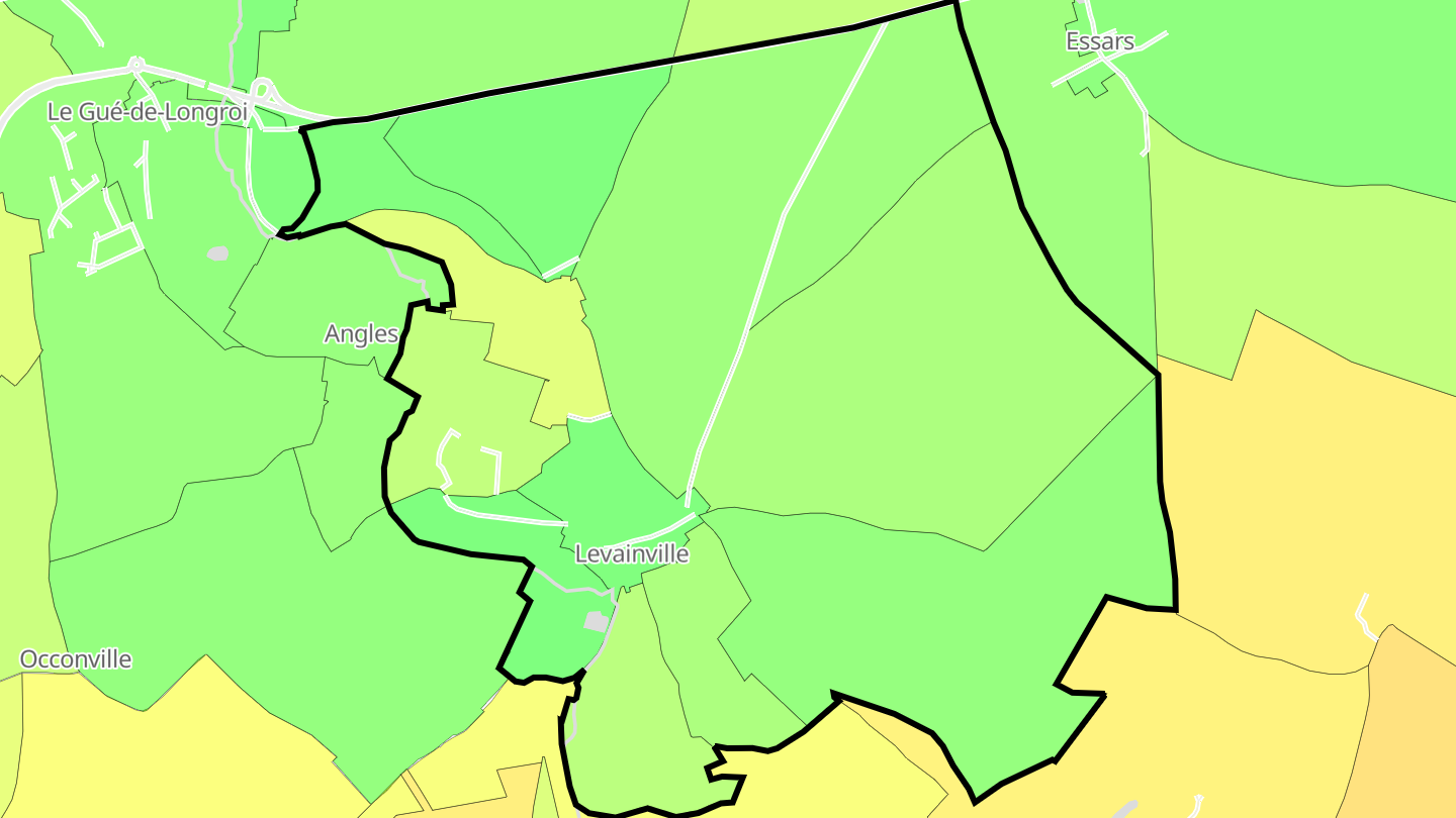 Carte des prix de l'immobilier Levainville