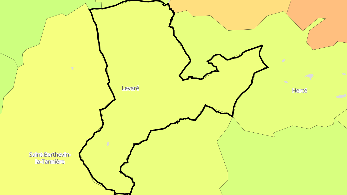 Carte des prix de l'immobilier Levaré