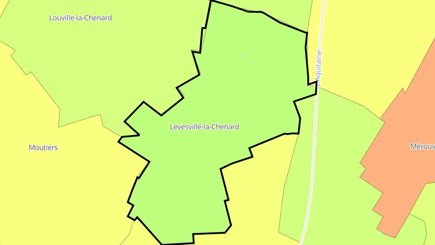 Carte des prix de l'immobilier Levesville-la-Chenard