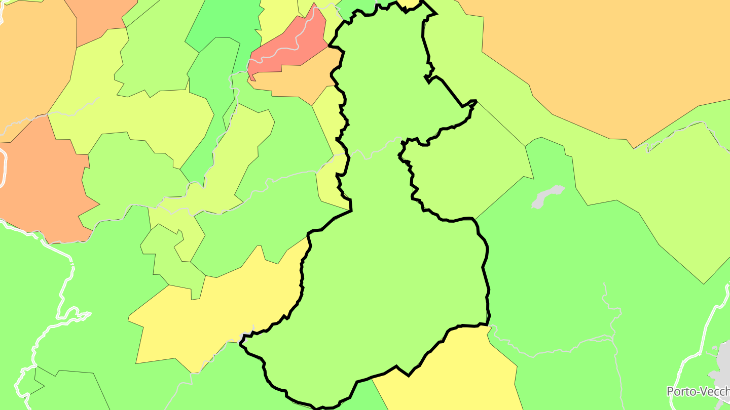 Carte des prix de l'immobilier Levie