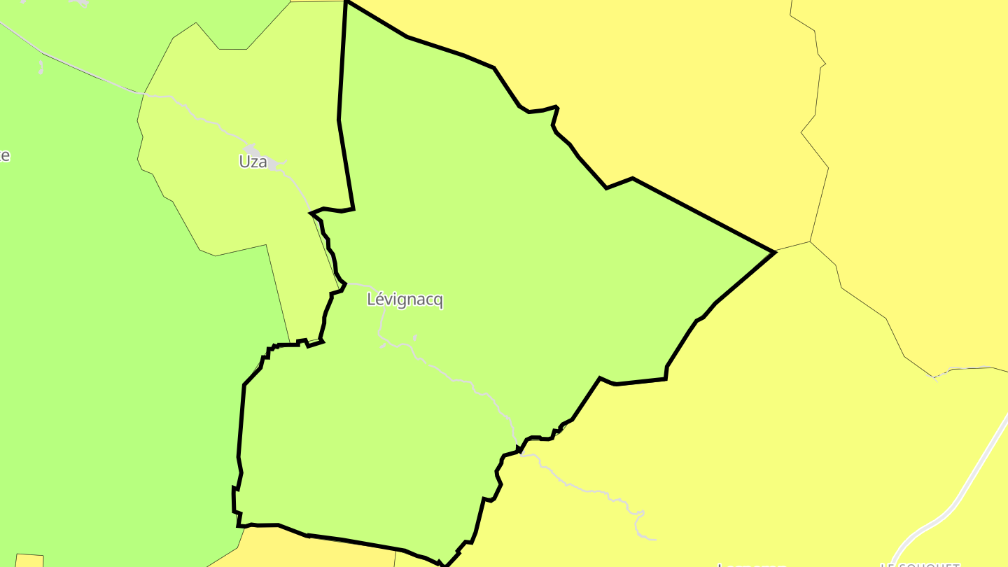Carte des prix de l'immobilier Lévignacq