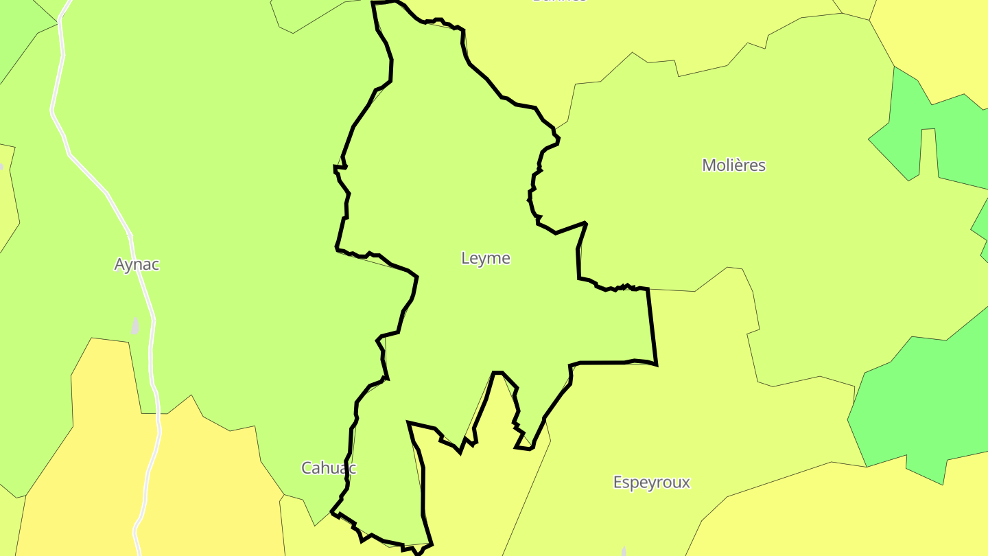 Carte des prix de l'immobilier Leyme