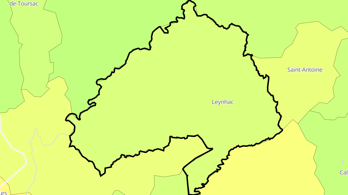 Carte des prix de l'immobilier Leynhac