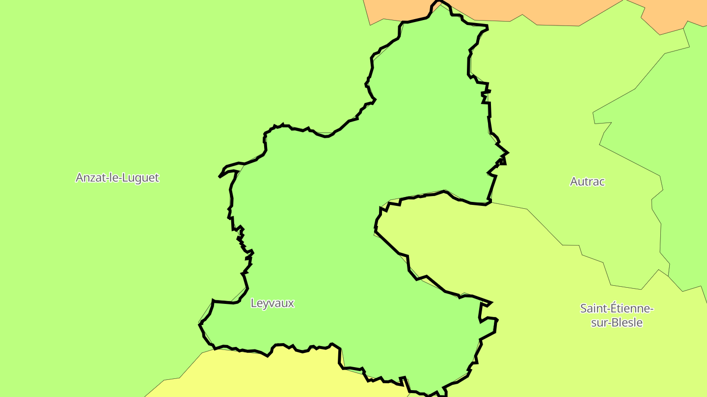 Carte des prix de l'immobilier Leyvaux