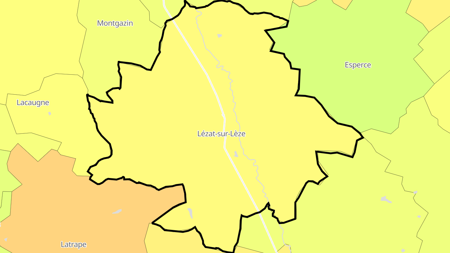 Carte des prix de l'immobilier Lézat-sur-Lèze
