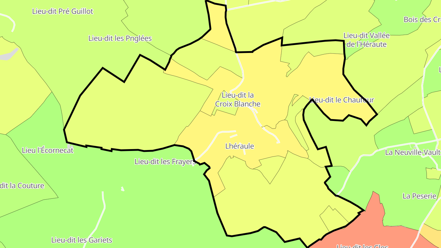 Carte des prix de l'immobilier Lhéraule