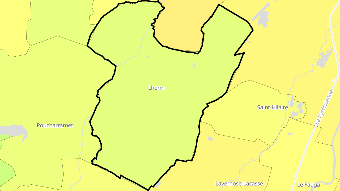 Carte des prix de l'immobilier Lherm