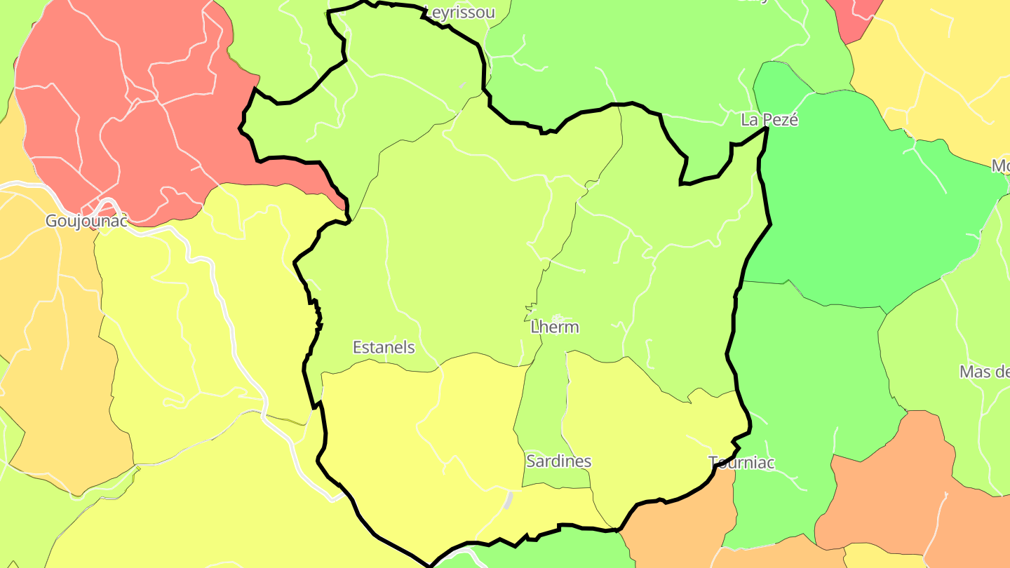 Carte des prix de l'immobilier Lherm