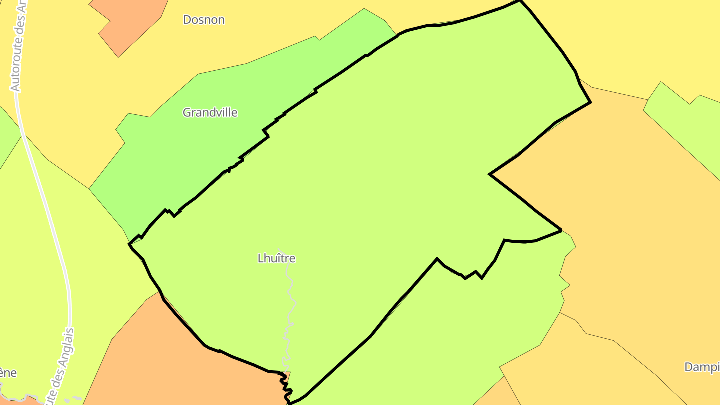 Carte des prix de l'immobilier Lhuître