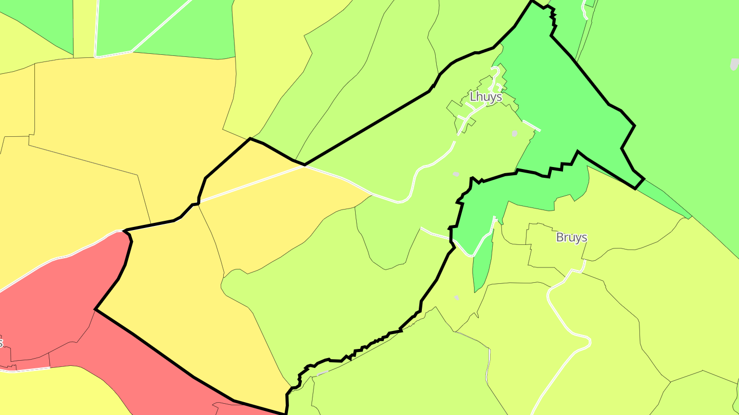 Carte des prix de l'immobilier Lhuys