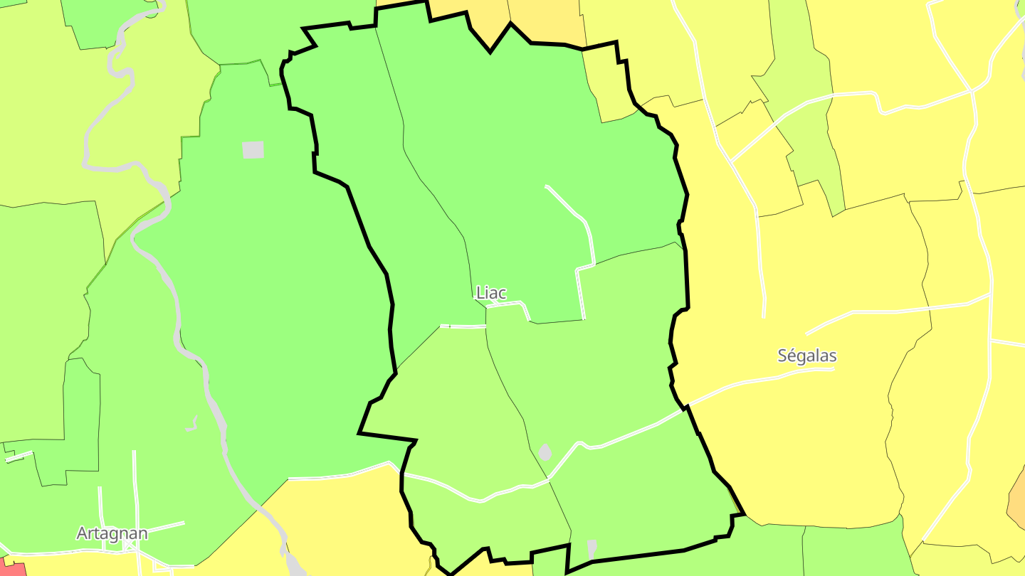 Carte des prix de l'immobilier Liac