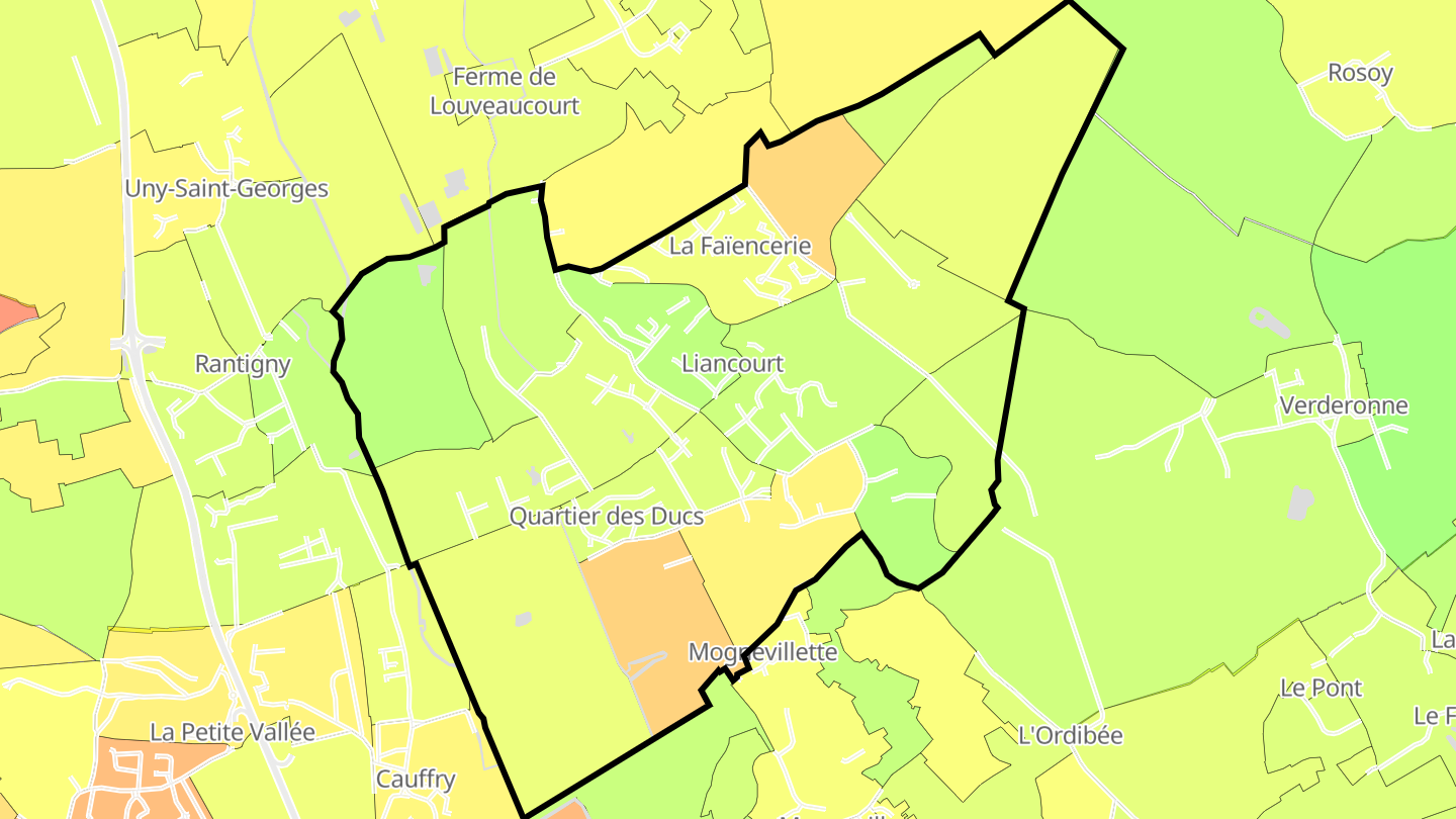 Carte des prix de l'immobilier Liancourt