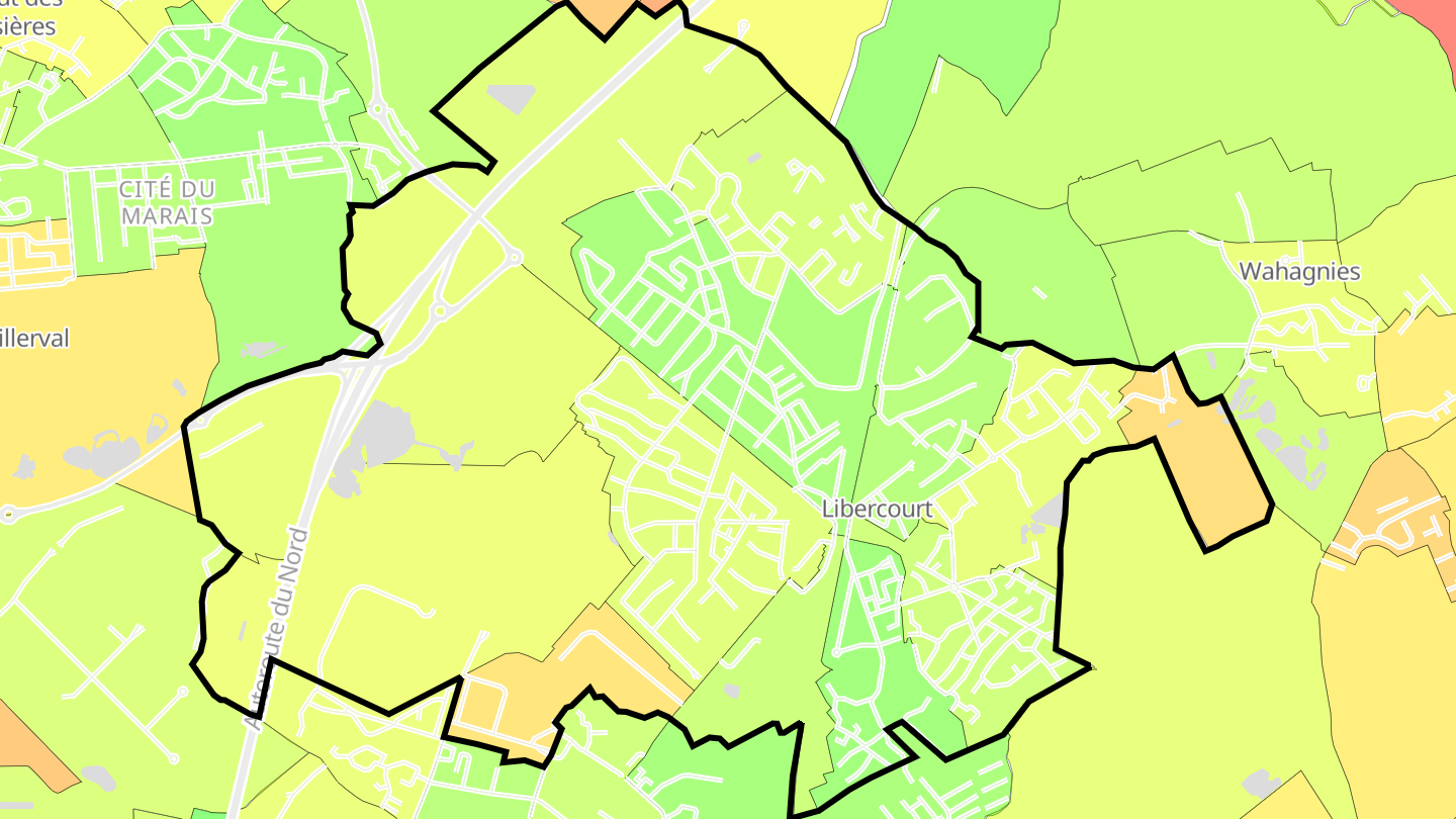 Carte des prix de l'immobilier Libercourt