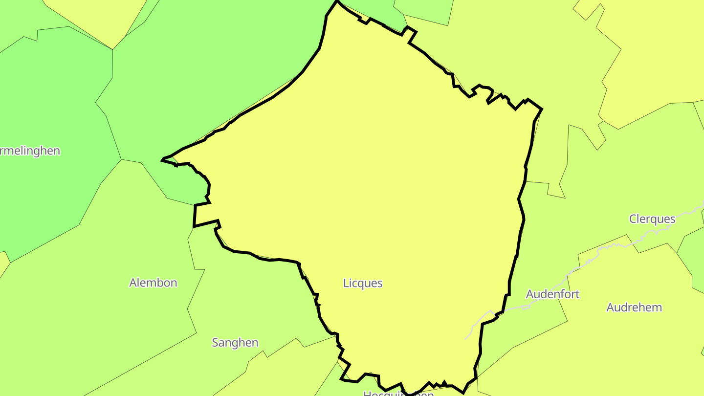 Carte des prix de l'immobilier Licques