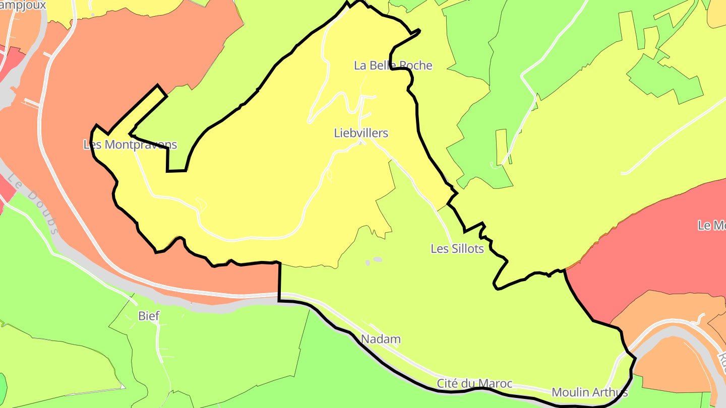 Carte des prix de l'immobilier Liebvillers