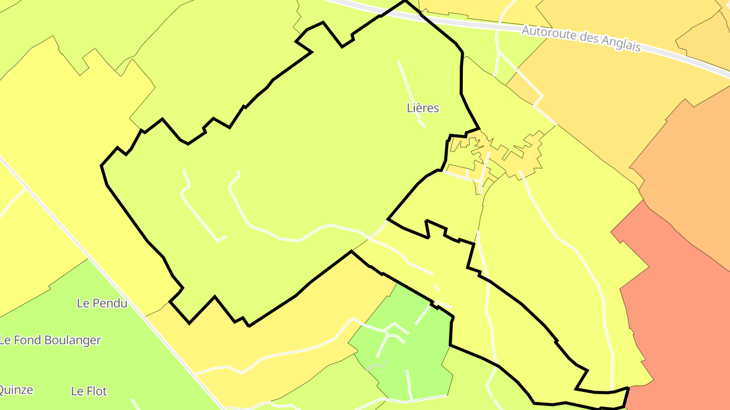 Carte des prix de l'immobilier Lières