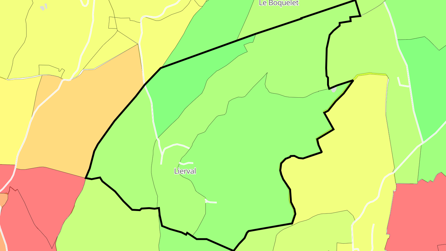 Carte des prix de l'immobilier Lierval