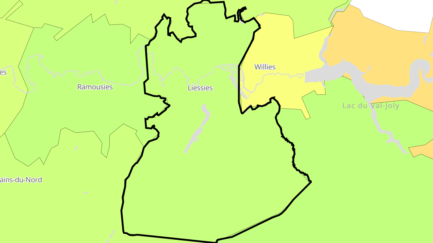 Carte des prix de l'immobilier Liessies