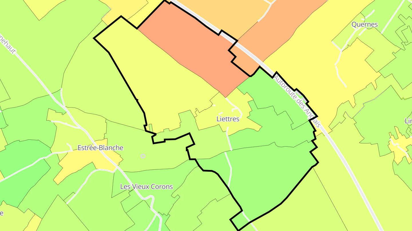 Carte des prix de l'immobilier Liettres