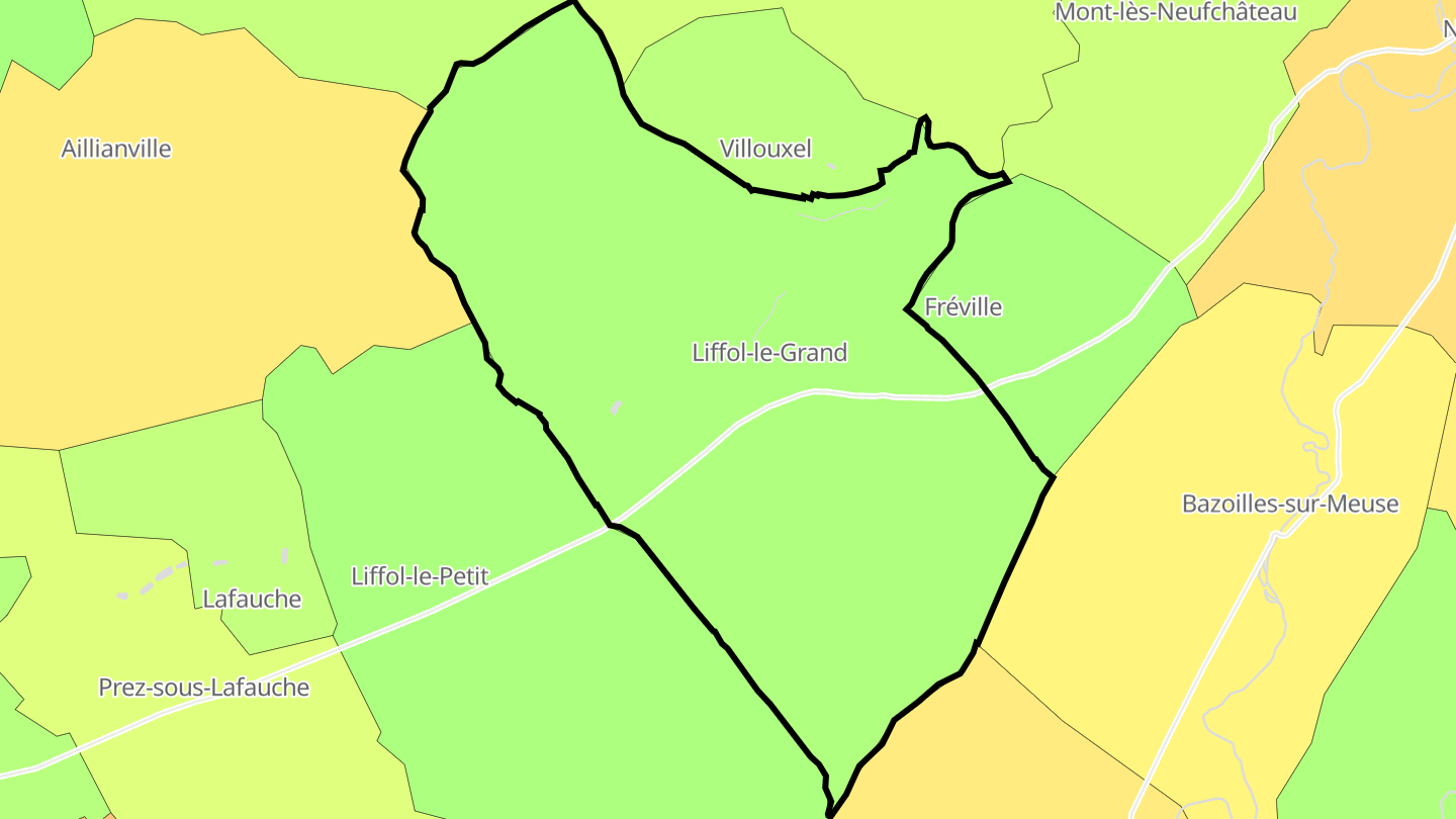 Carte des prix de l'immobilier Liffol-le-Grand