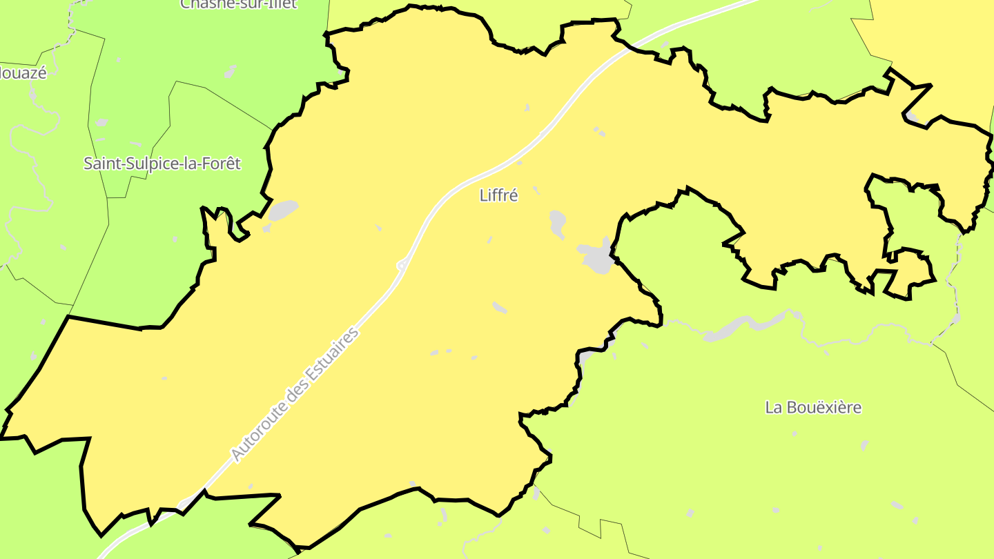 Carte des prix de l'immobilier Liffré