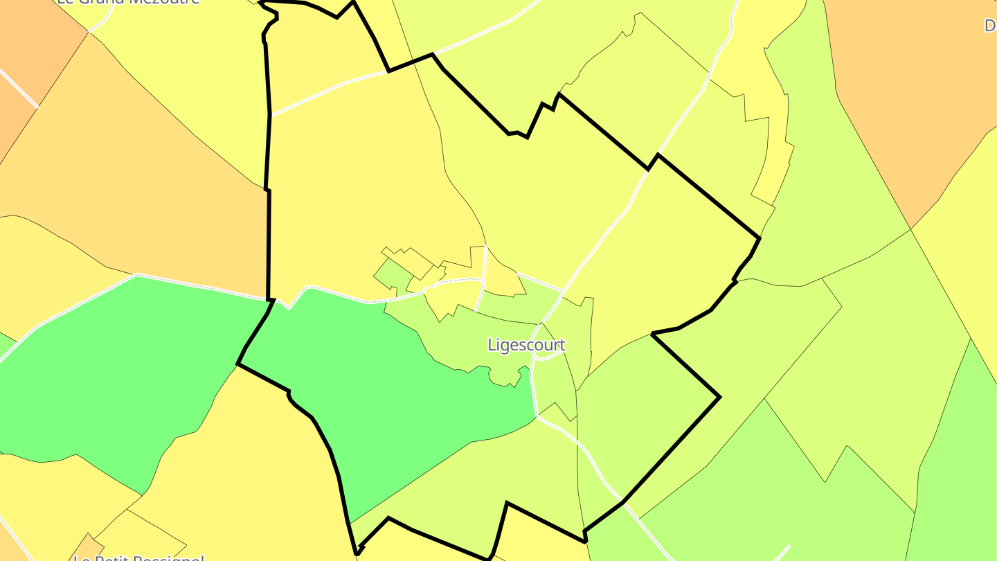Carte des prix de l'immobilier Ligescourt