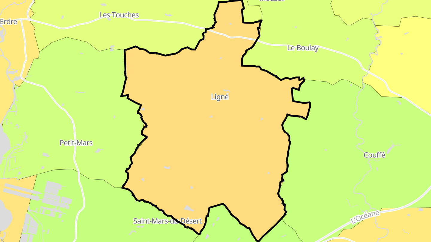 Carte des prix de l'immobilier Ligné