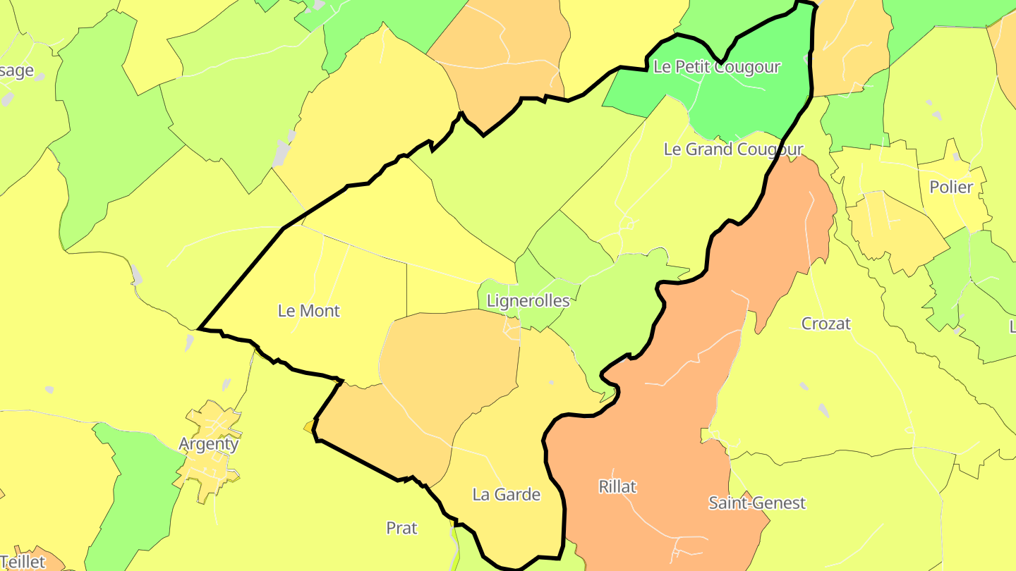 Carte des prix de l'immobilier Lignerolles