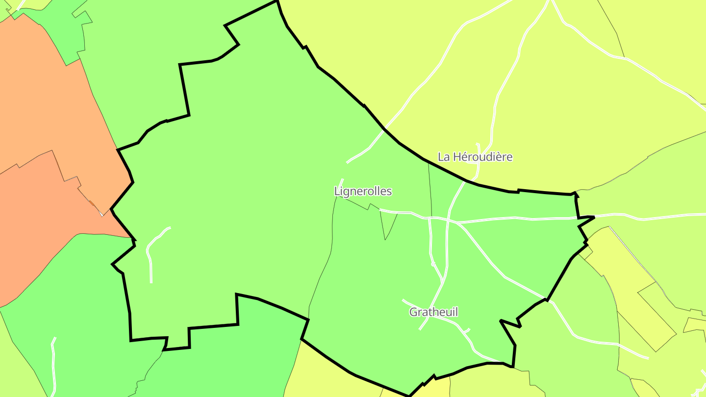 Carte des prix de l'immobilier Lignerolles