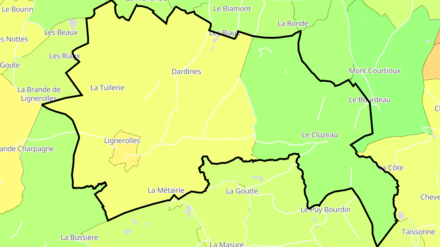 Carte des prix de l'immobilier Lignerolles