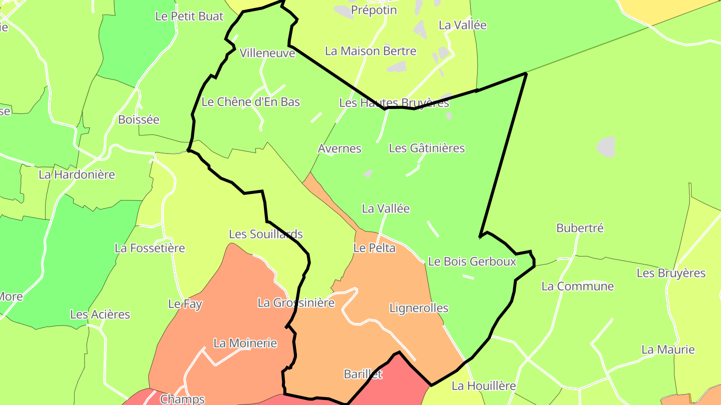 Carte des prix de l'immobilier Lignerolles