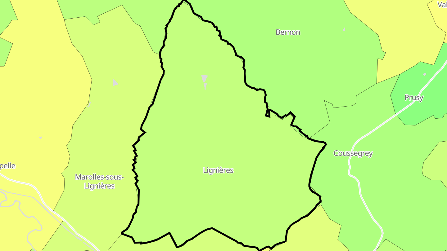 Carte des prix de l'immobilier Lignières