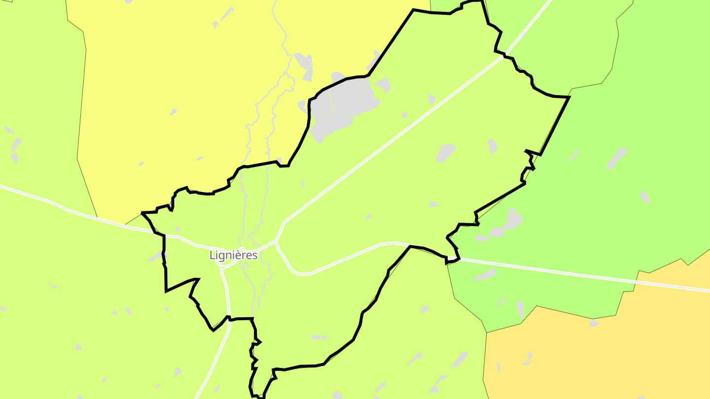 Carte des prix de l'immobilier Lignières