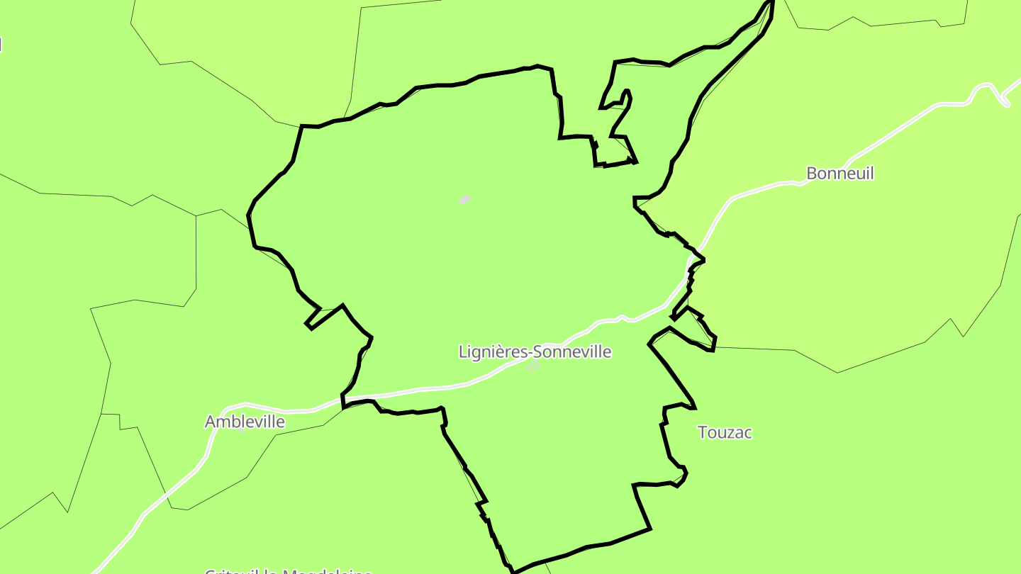 Carte des prix de l'immobilier Lignières-Sonneville