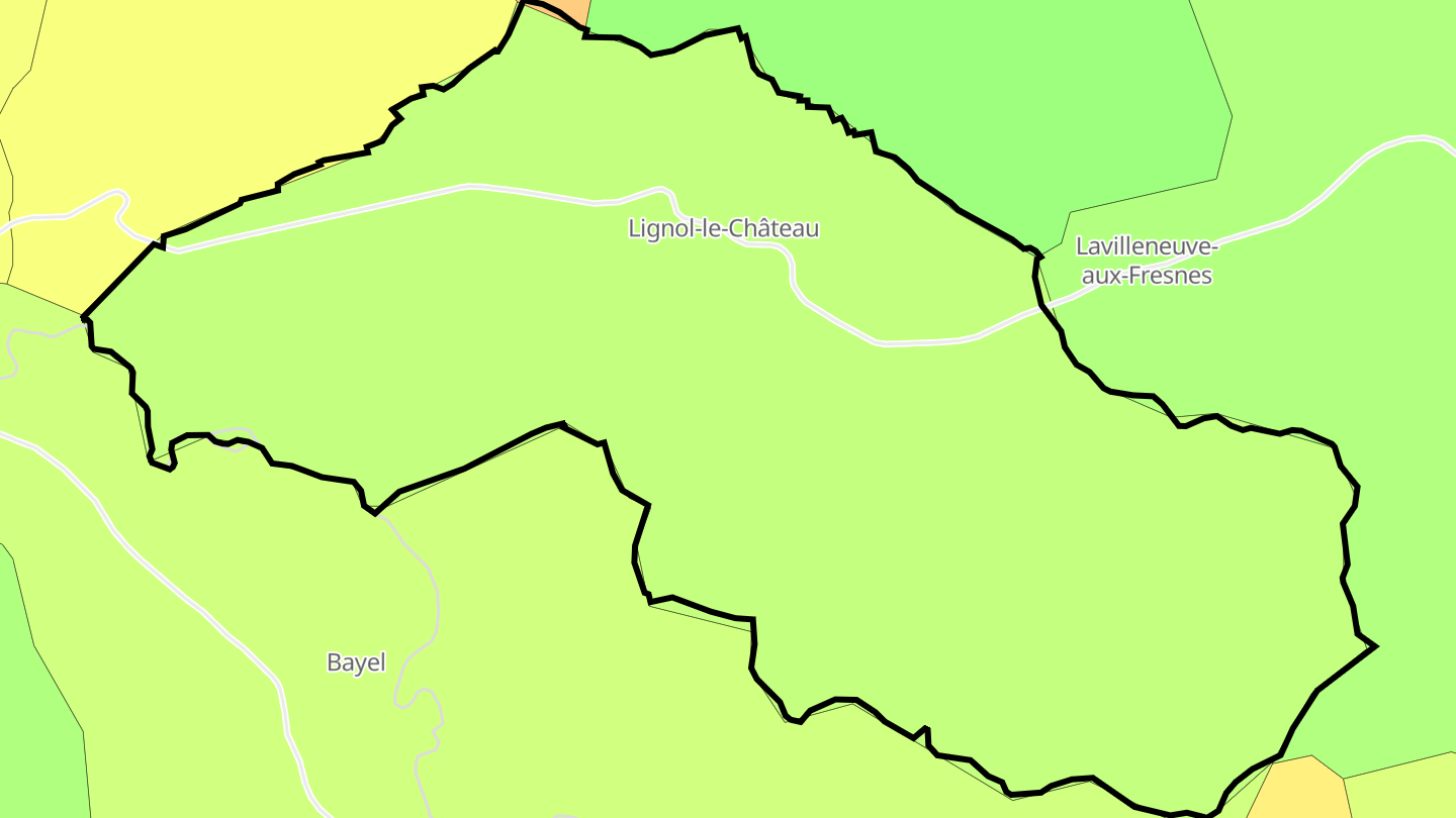 Carte des prix de l'immobilier Lignol-le-Château
