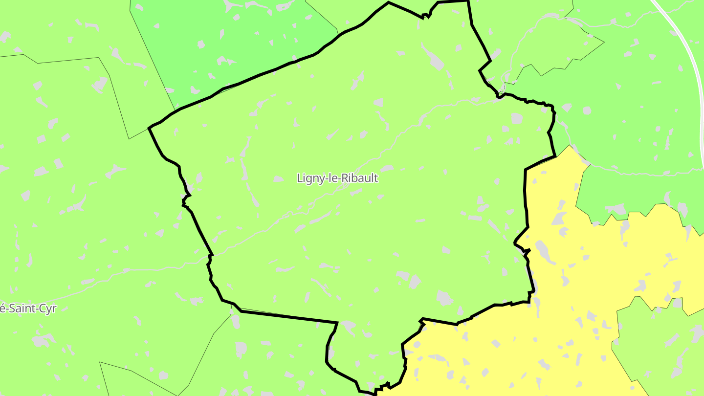 Carte des prix de l'immobilier Ligny-le-Ribault
