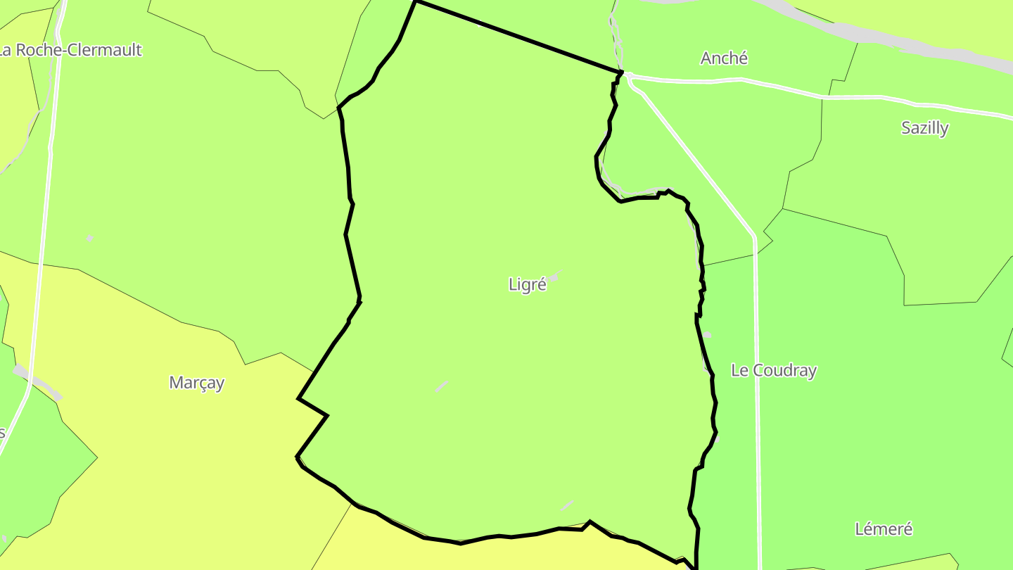 Carte des prix de l'immobilier Ligré