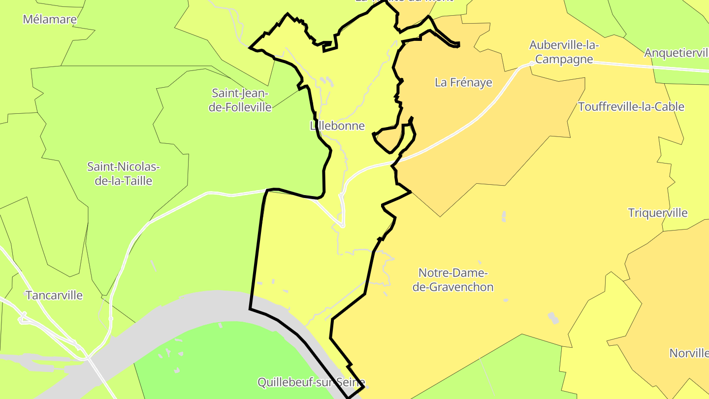 Carte des prix de l'immobilier Lillebonne