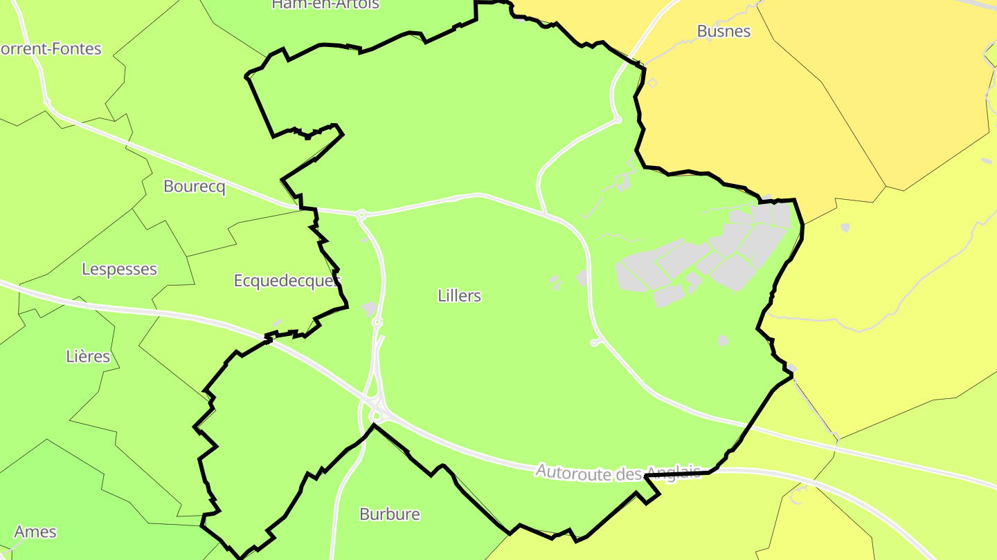 Carte des prix de l'immobilier Lillers