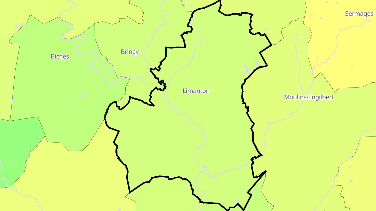 Carte des prix de l'immobilier Limanton