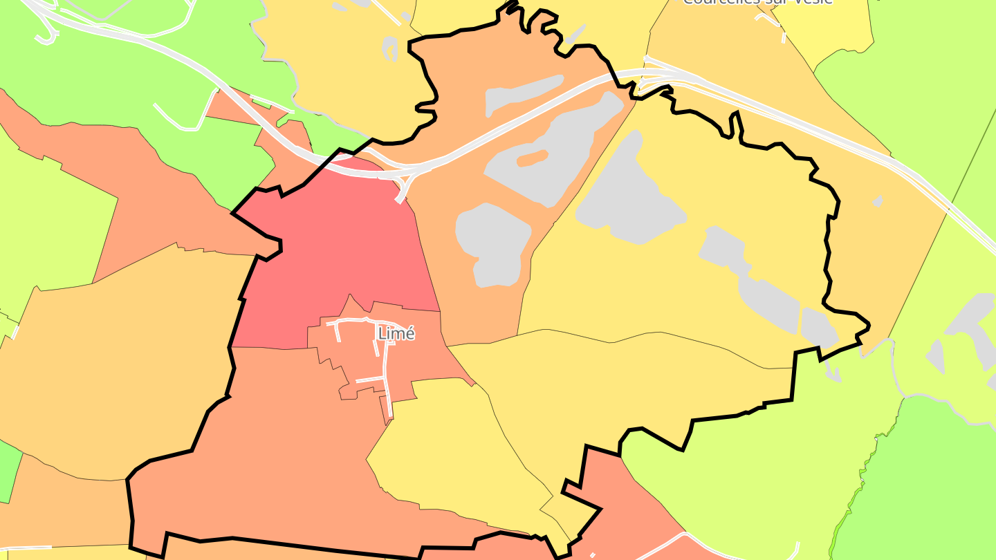 Carte des prix de l'immobilier Limé