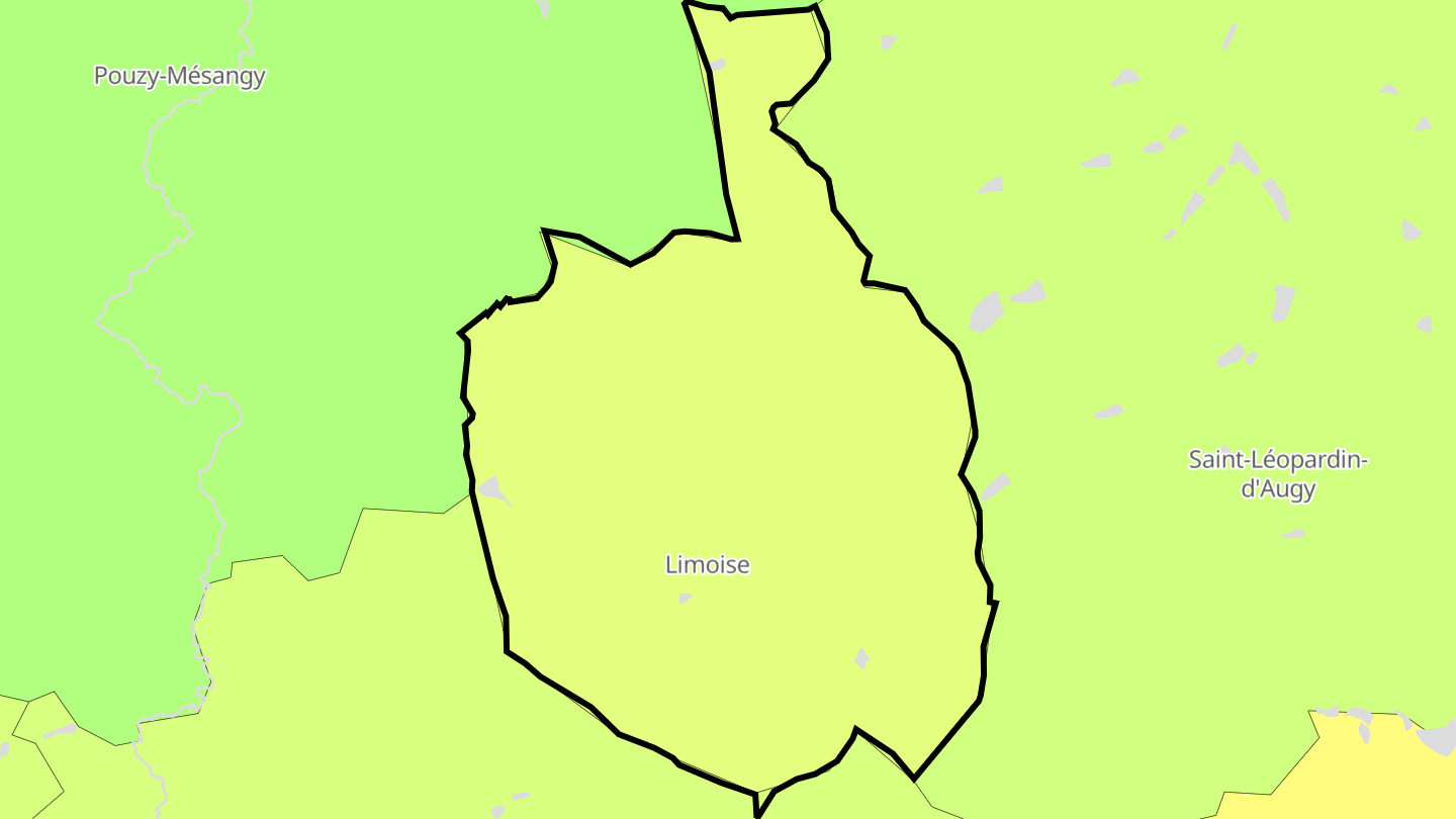 Carte des prix de l'immobilier Limoise