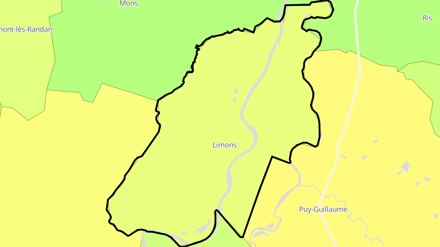 Carte des prix de l'immobilier Limons