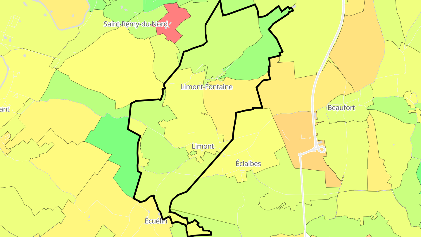 Carte des prix de l'immobilier Limont-Fontaine