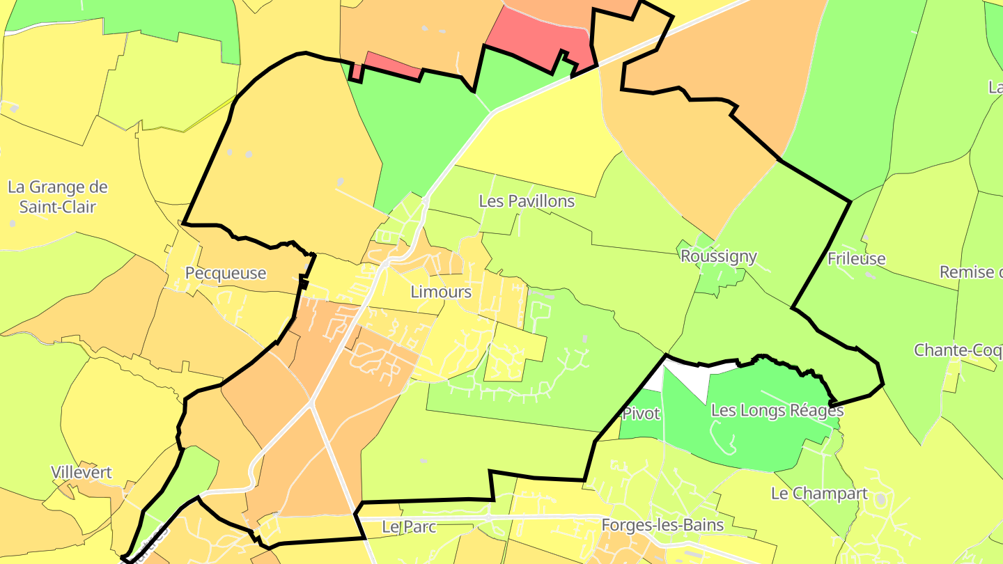 Carte des prix de l'immobilier Limours
