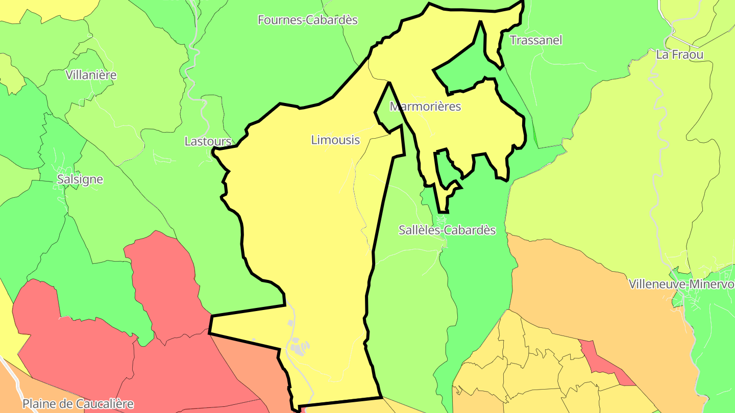 Carte des prix de l'immobilier Limousis
